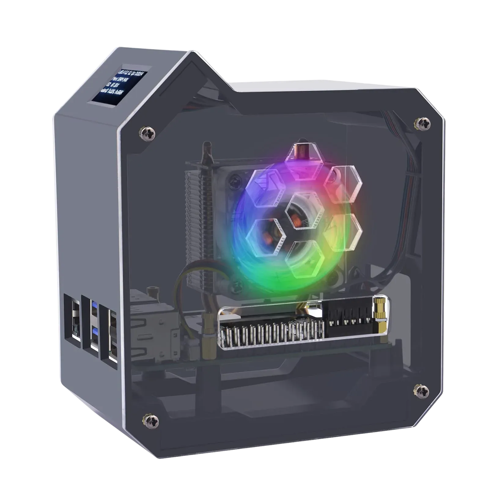 Geeek Pi tower PC case for Raspberry Pi 5